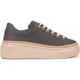 Resim Tamer Tanca Kadın Hakiki Deri Koyu Gri Sneakers & Spor Ayakkabı 1116 5022-09 Bn Ayk Sk25-26 K.grı Fltr Gri 