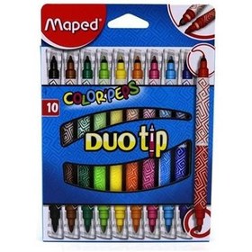 Resim Maped Keçeli Boya Kalemi Peps Duo Tip 10 Renk 849010 