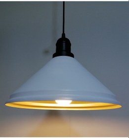 Resim Riolight Retro Beyaz Içi Gold Tekli Metal Sarkıt Çap: 33Cm (538289172) 