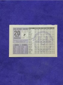 Resim 20 Mayıs 2002 Takvim Yaprağı - Nostalji Koleksiyonluk Takvim Yaprağı 