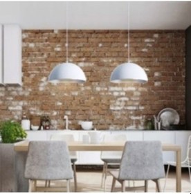 Resim Rioligh Retro Beyaz Içi Beyaz Tekli Metal Sarkıt Çap: 30Cm Not:1 