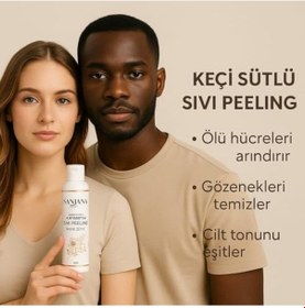 Resim Sanjana Beauty Keçi Sütlü Arındırıcı Sıvı Peeling 125 Ml Tüm Cilt Tipleri İçin Siyah Nokta Ve Ölü Deri Karşıtı Bakım 