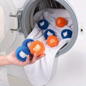 Resim 4 adet Tekrar Kullanılabilir 2'li Pet Saç Tutucu ve Kurutma Topları - Köpek/Kedi Saçlı Yıkama Makinesi Lint Toplayıcı, Karışık Renkler ile Anti-Fuzz Yıkama Topları, Polipropilen (PP), Pet Saç Çıkarımı | Canlı Yıkama Yardımcıları | Dayanıklı Yıkama Topları, Pet Saç Bakımı 