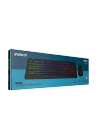 Resim Everest Km-r59, Forza, Usb Kablolu, Türkçe Q, Rainbow Backlight, Memran Tuşlar, Gaming, Klavye Mouse Set 12934554 