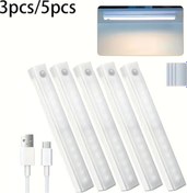 Resim Dashanshop Usb Şarjlı 3'lü Led Hareket Sensörlü Manyetik Dolap Aydınlatma 36v 