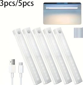 Resim Dashanshop Usb Şarjlı 3'lü Led Hareket Sensörlü Manyetik Dolap Aydınlatma 36v 