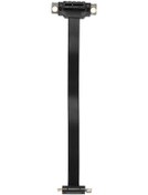 Resim Crackedice Pcıe Kablosu Çift 90 Derece Sağ Açı Pcıe 3.0 X1 - X1 Kablosu 20cm 