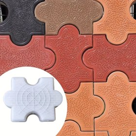 Resim DIY Döşeme Tuğlaları için Dayanıklı Plastik Beton Kalıp - Karmaşık Dokulu Tasarım, Bahçe Yolları ve Dış Mekanlar için İdeal, Beton Kalıpları ve Formları 