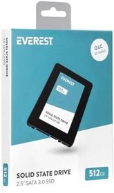 Resim Everest ES512A 512GB 2.5 SATA3.0 550MB/460MB 3D NAND Flash SSD (Solid State Drive) 