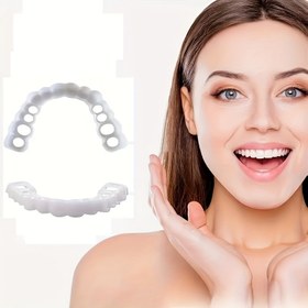 Resim 2 Adet Esnek Beyaz Rahat Diş Koruyucu Üst ve Alt Aksesuarlı, Kolay Giyilen Uniseks Diş Koruma Çözümü ile Artan Özgüven 