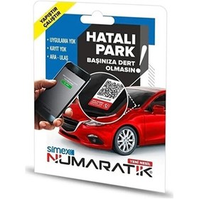 Resim Numaratik Qr Okuyucu Hatalı Park Cam Etiketi Sticker Numaranız Görünmez 