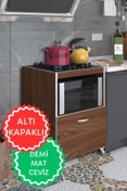 Resim Kenzlife Ocak Dolabı Demi Cvz 85*60*57 Mutfak Modül Mini Fırın Ankastre Ocak Için 