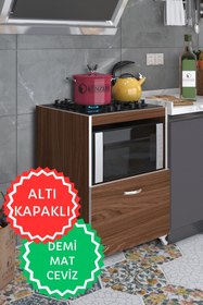 Resim Kenzlife Ocak Dolabı Demi Cvz 85*60*57 Mutfak Modül Mini Fırın Ankastre Ocak Için 