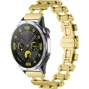 Resim Xiaomi Amazfit Pace Uyumlu CLO- KRD-96 22mm Metal Kordon-Gold 