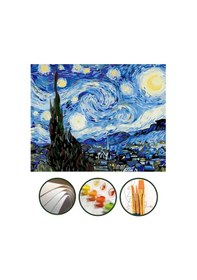 Resim Yıldızlı Gece Numaralı Tuval 40x50cm 