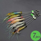 Resim 7 adet Luminous Shrimp Silikon Yumuşak Balık Yemi - Bu Yapay Yem ve Kanca Kombinasyonlarıyla Daha Fazla Balık Yakalayın! 