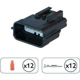 Resim Yazaki Sis Far Soketi Dişi 12 Pin Kablosuz 