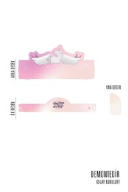 Resim Popcorn Kids Pembe Wıngs Tekli Duvar Rafı 