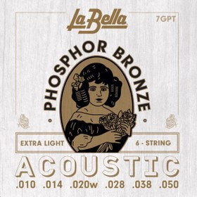 Resim La Bella 7GPT 10-50 Akustik Gitar Teli 
