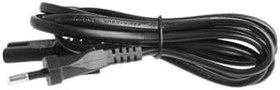 Resim Teyp Işıldak Fişi C7 Power Güç Kablosu Enerji Kablosu 2 Pinli Power Cord 2-prong Pin Ac Ab 1.5 Metre Siyah 