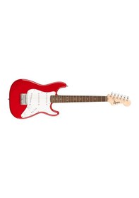 Resim Squier 0370121554 Mini Stratocaster Elektro Gitar Dakota Red - Laurel Klavye Başlangıç Ve Seyahat Serisi Kırmızı Renk Kısa Skala Ve Hafif Gövde 