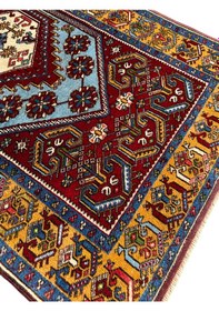 Resim El Dokuma Sıfır Yahyalı Halısı 97x165 Kök Boya Yün Özel Dokuma Turkuaz 