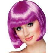 Resim Mor Renk Parti Peruğu Küt Saç 