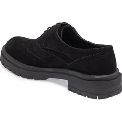 Resim Kadın Hakiki Süet Deri Oxford Ayakkabı 4040 