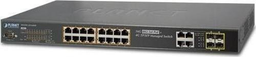 Resim L2+ Yönetilebilir Switch (L2+ Managed Switch)&lt;br&gt;16-Port 10/100/1000Base-T IEEE 802.3 at/af Po Planet