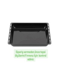 Resim Ankastre Emaye Derin Parlak Fırın Tepsisi 45,5 37,5 3,5 Cm Siyah 