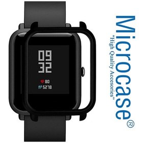Resim Microcase Amazfit Bip Lite Sert Rubber Çerçeve Koruma Kılıf Siyah 