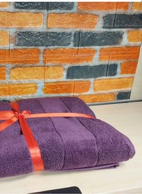 Resim Özdilek Svv Border Büyük Boy Banyo Havlusu 89x173 - Mulberry Karadut Mor 