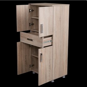 Resim Çok Amaçlı Dolap 130 Cm Hard Parlak Somone Suntalem 4Raf 1Çekmece 