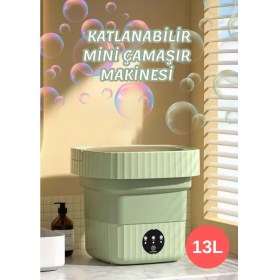 Resim Mucosan Katlanabilir Mini Çamaşır Makinesi 13 L Taşınabilir Çamaşır Makinesi ve Kurutma Özellikli - Yurtlar, Seyahatler, Küçük Evler, Havlular ve Iç Çamaşırları Için Yer Tasarruflu Çamaşır Yardımcısı 