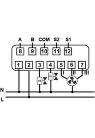 Resim SM-2103-SEDM Kaset Tipi Fancoıl Oda Termostatı Smallart 