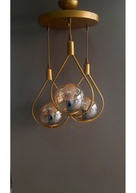 Resim Gold Damla Sarkıt Avize Gold 