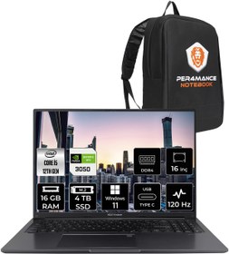 Resim ASUS Vivobook 16X K3605ZC i5 12450H 16GB 4TB SSD RTX3050 16'' FHD W11HOME N1013W & PER4 ÇANTA 