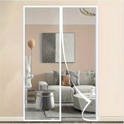 Resim Chuangyinshop White 43.31inch X 82.68inch Sihirli Manyetik Kapı Tülü Nefes Alabilir Mesh Sineklik Kolay Temizlenir Ev Yatak Mutfak 