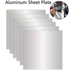 Resim 1 adet Alüminyum Düz Tabak Kalınlık1/1.5/2/3mm 150x150mm / 5.9x5.9in Alüminyum Levha DIY Malzeme Lazer Kesim Çerçeve Metal Levha 
