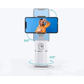 Resim Techtic Yüz Izleme Gimball 360° Vücut Izleme Telefon Tutucu Vlog Canlı Telefon Selfie Aı Yapay Zeka Destekli Telefon Gimbali 