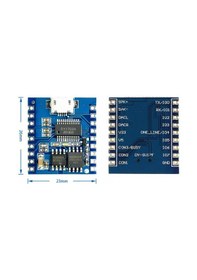 Resim Dy-Sv17F Mp3 Wav Ses Çalma Modülü 4Mb, 5W Hoparlör, Microusb 