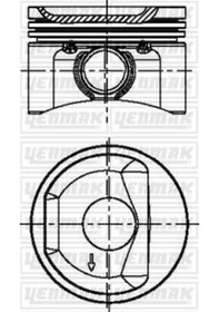 Resim YENMAK 31-04268-000 Piston+Segman 70.80 Mm Std ( Fiat: Grande Punto 1.2 ) 3104268000 (WK658167) (Fiyat:4 Adet İçindir) 