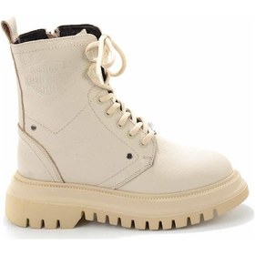 Resim Beige Hakiki Deri Kadın Bot & Bootie Hd0777002903 Beige 