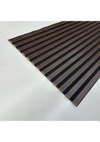 Resim Esnek Keçeli Slim Duvar Paneli 600cm Koyu Ceviz 