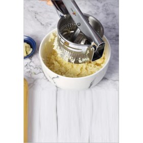 Resim M3 Decorium Tamamı Paslanmaz Çelik Büyük Sağlam Patates Nar Hamur Püre Portakal Nar Maşalı Kollu Presi Sıkacağı 