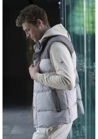 Resim Erkek Slim Fit Bej Rüzgar Ve Su Itici Termo Iç Astarlı Nefes Alabilen Yelek Ncs Jeans 4514-Bej 