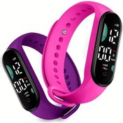 Resim Cloud011 Şarap Kırmızı Erkek Ve Kadın Led Elektronik Spor Saati Fitness Takipçi Diğer 