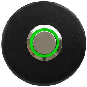 Resim Lockway Z-101sy Siyah Paslanmaz Tek Kontak Zil Butonu Yeşil Led 