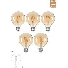 Resim Heka Rustik LED Ampul E27 6W 2500K Gün Işığı Erd-39 