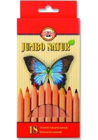 Resim Supertrend Jumbo Naturel Kalın Kuru Boya Kalemi Seti 18 Renk Görsel Rengi 